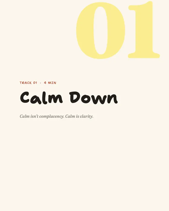 Chapter opener: Track 01, Calm Down
