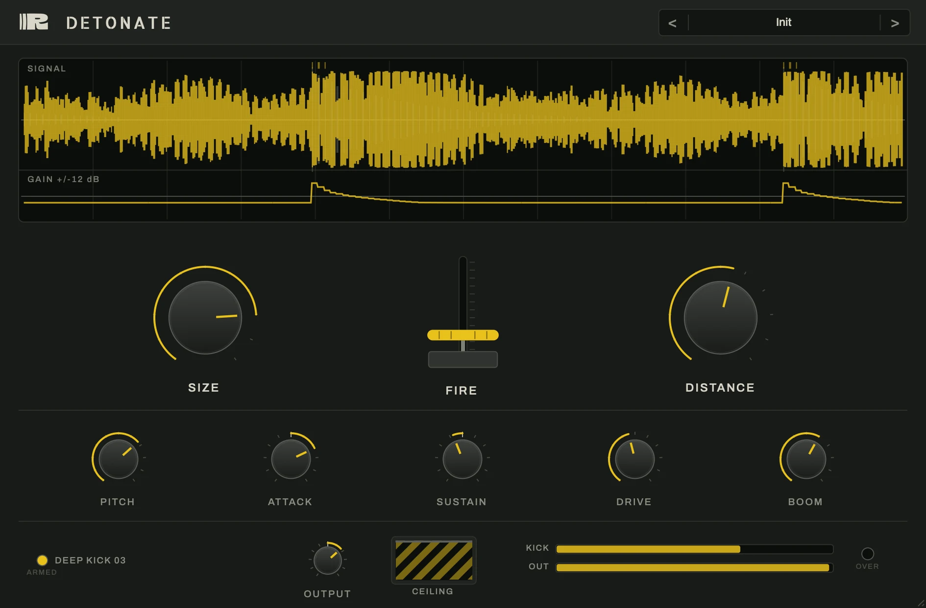Detonate kick detonator plugin interface with waveform display