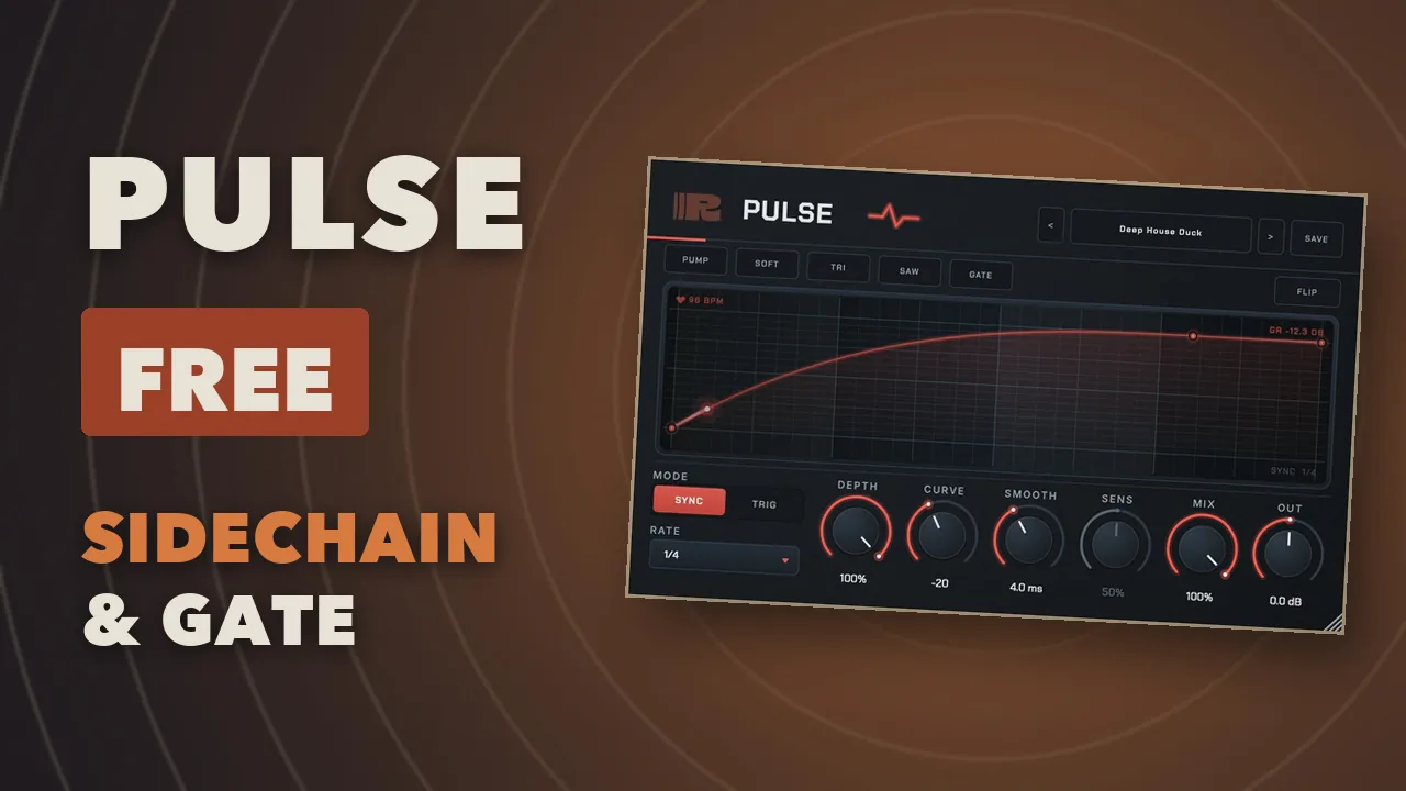 The Pulse sidechain and gate plugin interface, showing the Deep House Duck curve