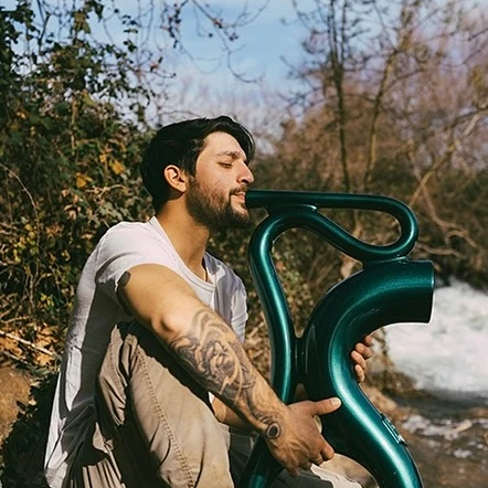 YAATRA playing the didgeridoo